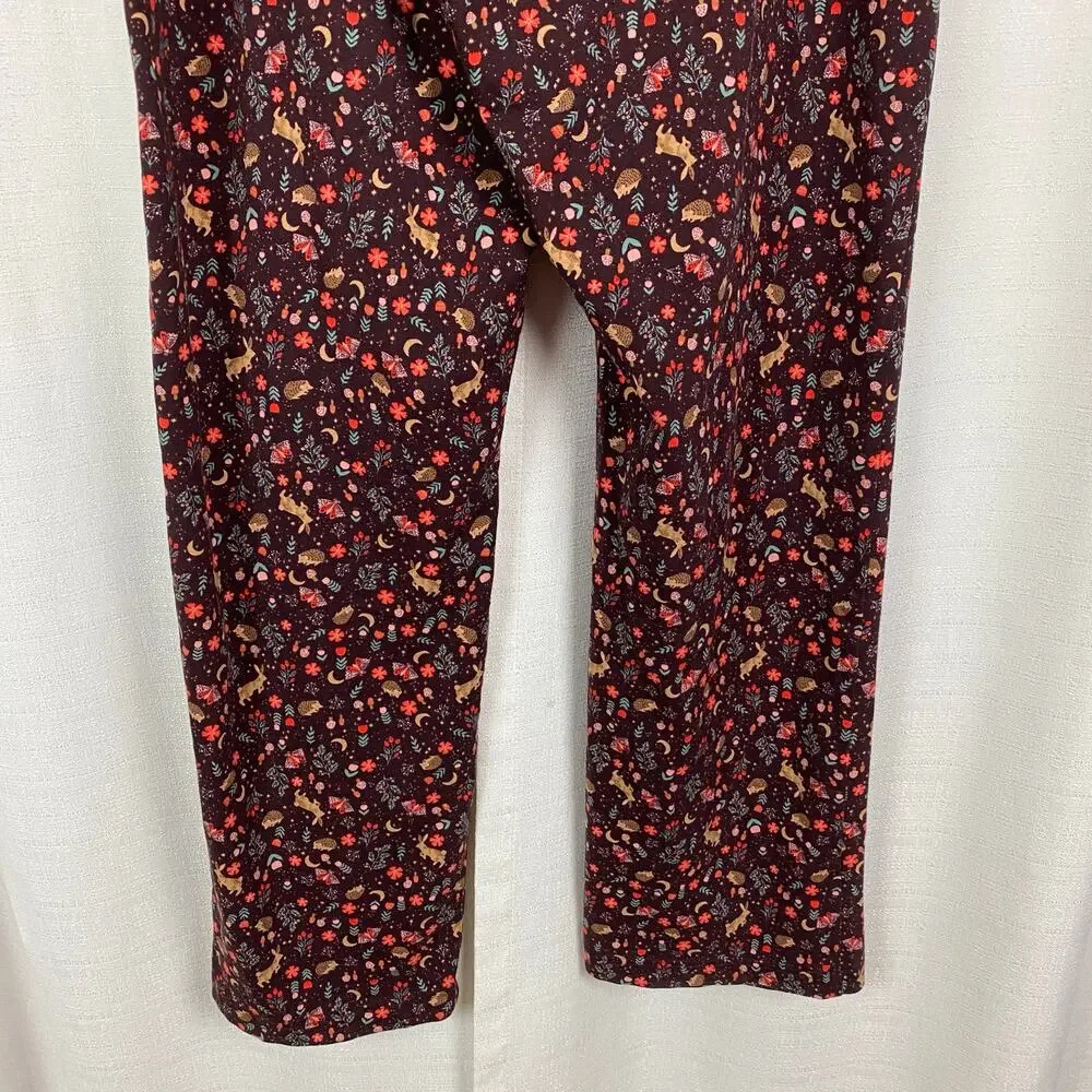 Lands End Brown Woodland Creatures Sleep Pants Sz.S